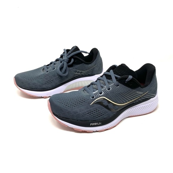 Saucony Guide 14 Women's Running Charcoal, Rose S10654-45 - Picture 2 of 7